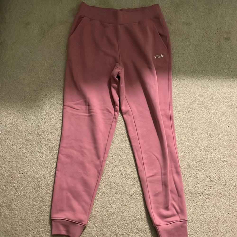 Pink Fleece Fila Joggers